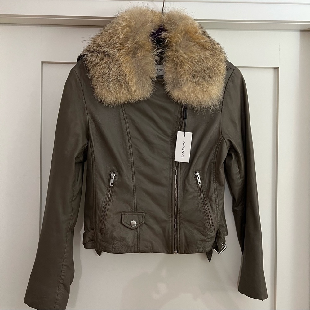 Gray Leather Jacket - image 1